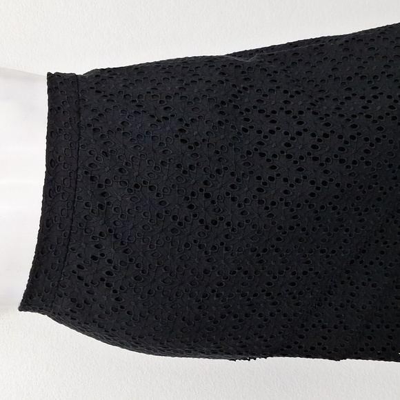 Coldwater Creek Black Eyelet Whimsigoth Witchy Romantic Goth A-Line Maxi Skirt L - Picture 3 of 10